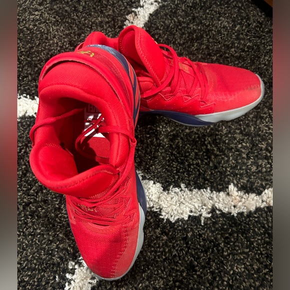 Men’s Adidas D.O.N issue 2 Spider Man Red Lace Up Sneaker - Picture 2 of 6